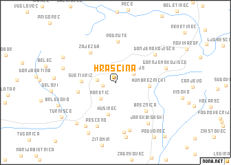 map of Hrašćina