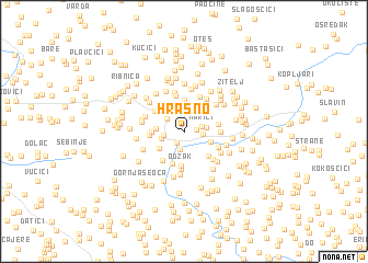 map of Hrasno