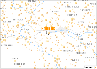 map of Hrasno