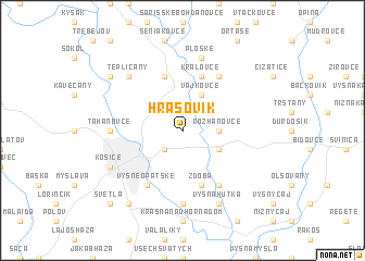 map of Hrašovík