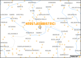 map of Hrastje ob Bistrici