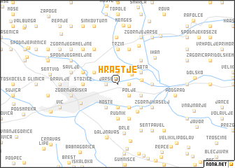 map of Hrastje