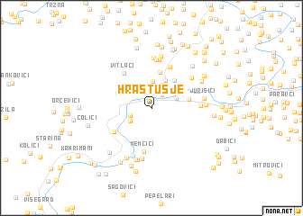 map of Hrastušje