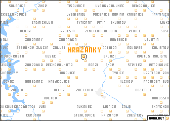 map of Hrazánky