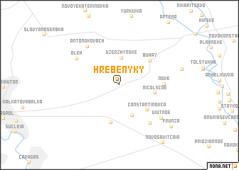 map of Hrebenyky