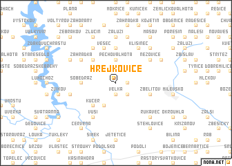 map of Hrejkovice