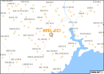 map of Hreljići