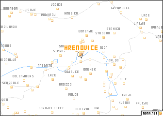 map of Hrenovice