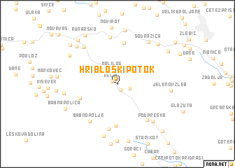 map of Hrib-Loški Potok