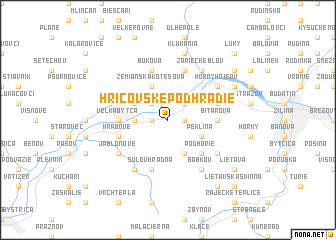 map of Hričovské Podhradie