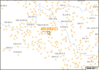 map of Hripavci