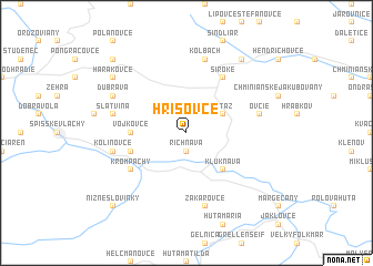 map of Hrišovce