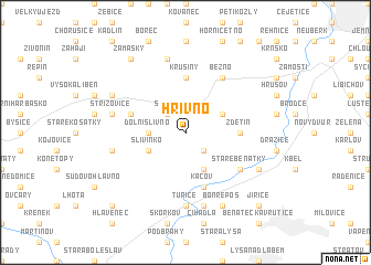 map of Hřivno