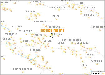 map of Hrkalovići