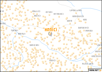 map of Hrnići