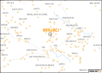 map of Hrnjaci