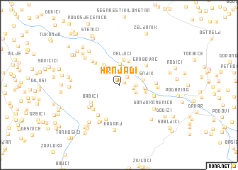map of Hrnjadi