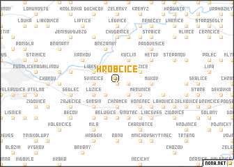 map of Hrobčice