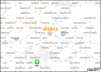 map of Hrobice