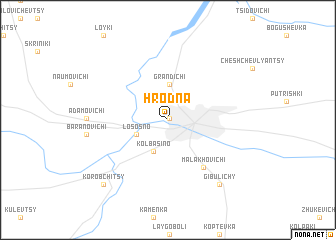 map of Hrodna