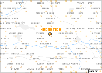 map of Hronětice