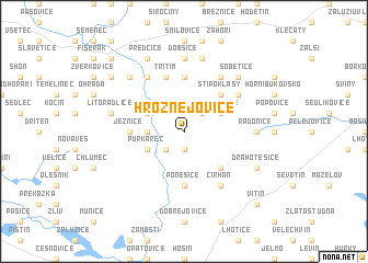 map of Hroznějovice