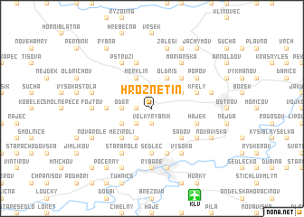 map of Hroznětín