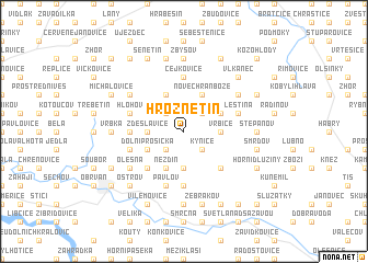 map of Hroznětín