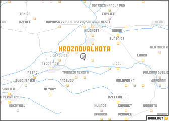 map of Hroznová Lhota