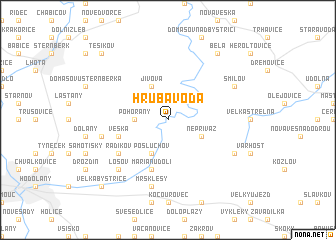 map of Hrubá Voda
