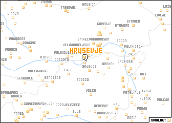 map of Hruševje