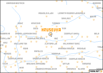 map of Hruševka