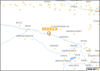 map of Hrušica