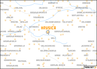 map of Hrušica