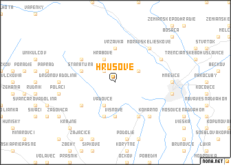 map of Hrušové