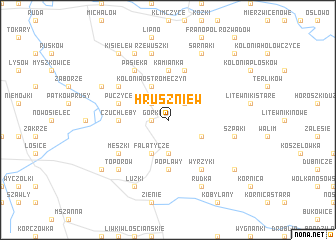 map of Hruszniew