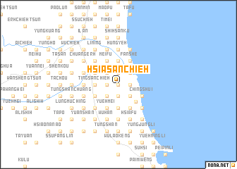 map of Hsia-san-chieh