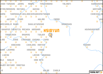 map of Hsia-yün