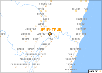 map of Hsieh-te-wu