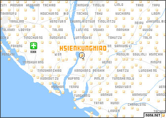 map of Hsien-kung-miao