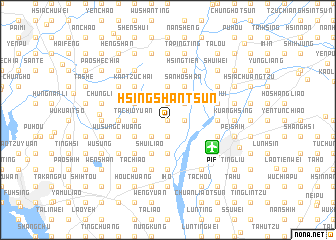 map of Hsing-shan-ts\