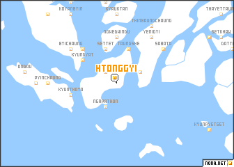 map of Htonggyi