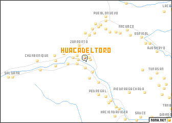 map of Huaca del Toro