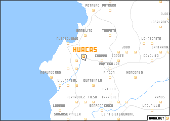 map of Huacas