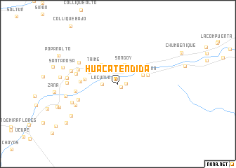 map of Huaca Tendida