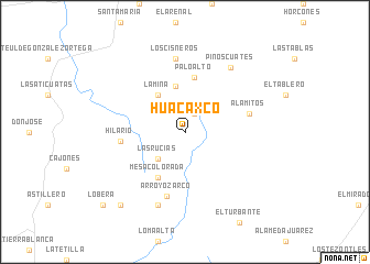 map of Huacaxco