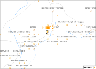 map of Huaca
