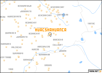 map of Huacshahuanca