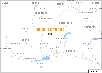 map of Huaillacocha