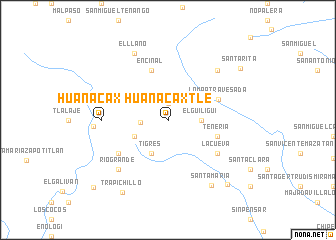 map of Huanacaxtle